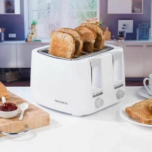 Progress 4 Slice Toaster White