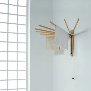 Fan Clothes Airer Natural