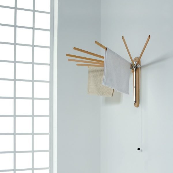 Fan Clothes Airer Natural