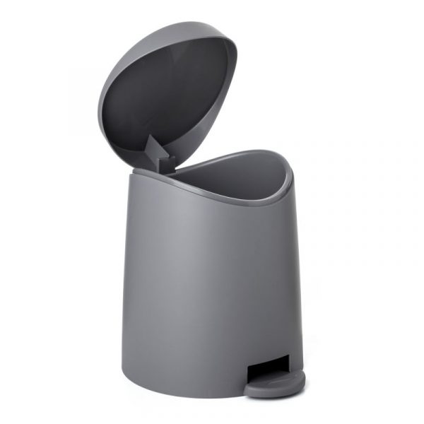 Milan Bathroom Pedal Bin 3 Lt Grey - Image 2