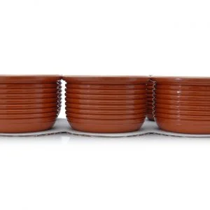 Wavy Ramekins Natural/White Pack of 6