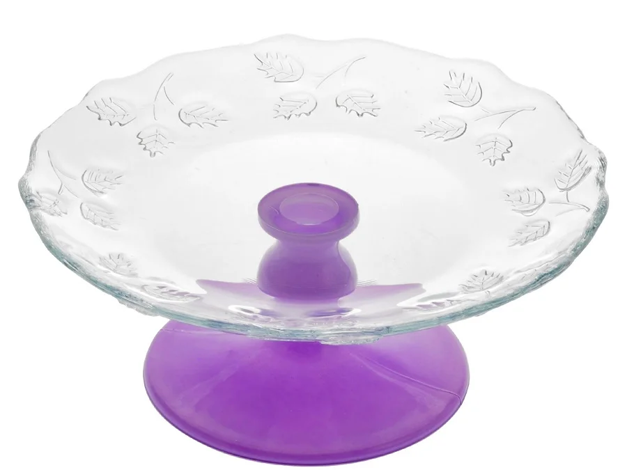 Cake Stand Purple Stem Set x3 (96243) - Image 2