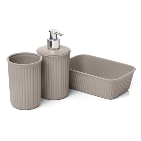 Baobab Bathroom Set x3 Taupe - Image 2