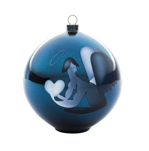 Blue Christmas Ornament Blown Glass (AAA07 2) - Image 2