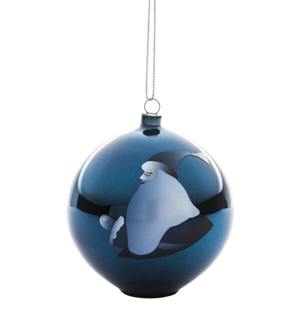 Blue Christmas Ornament Blown Glass (AAA07 4)