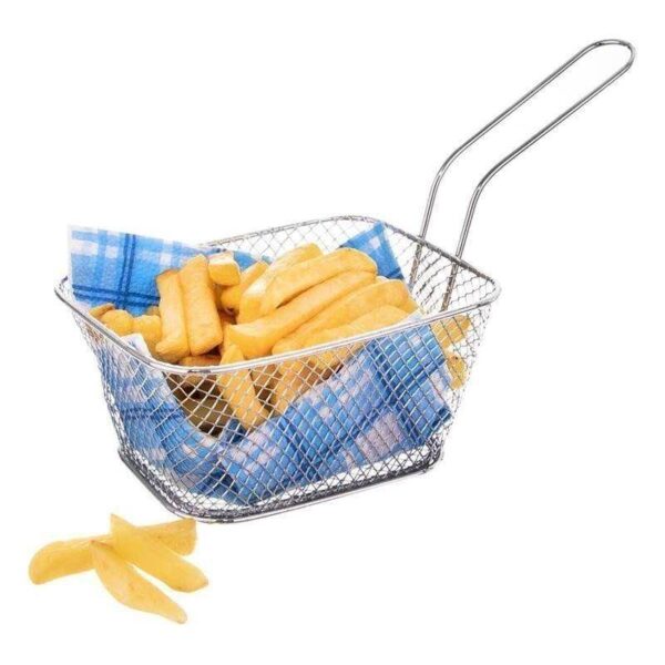 Chrome Fries Basket 14x11x7cm - Image 2