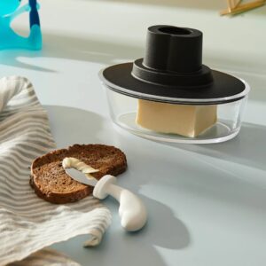 Ship Shape Butter Dish Black (ASG13B)