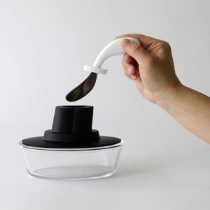 Ship Shape Butter Dish Black (ASG13B)