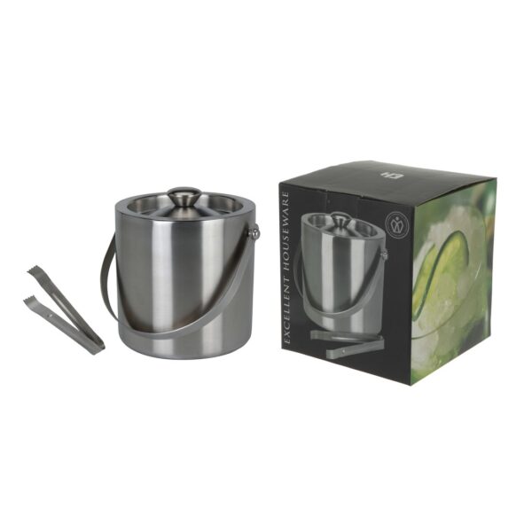 Ice Bucket with Tongs 15cm - Image 4
