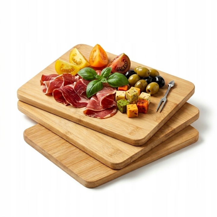 Chopping Board Bamboo Set 3 Pcs 22x14cm - Image 3