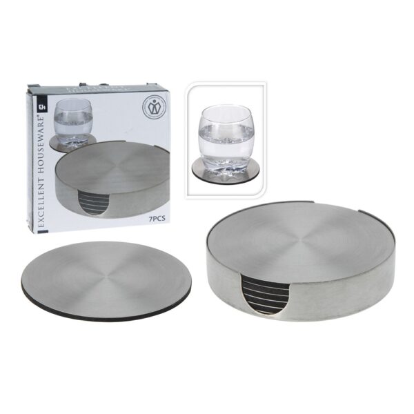 Coaster Set Stainless Steel 6 Pcs - Image 5
