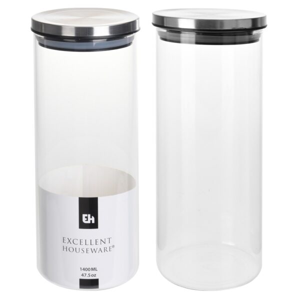 Glass Storage Jar with Lid 1.40Lt - Image 4