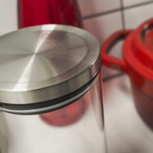 Glass Storage Jar with Lid 1Lt