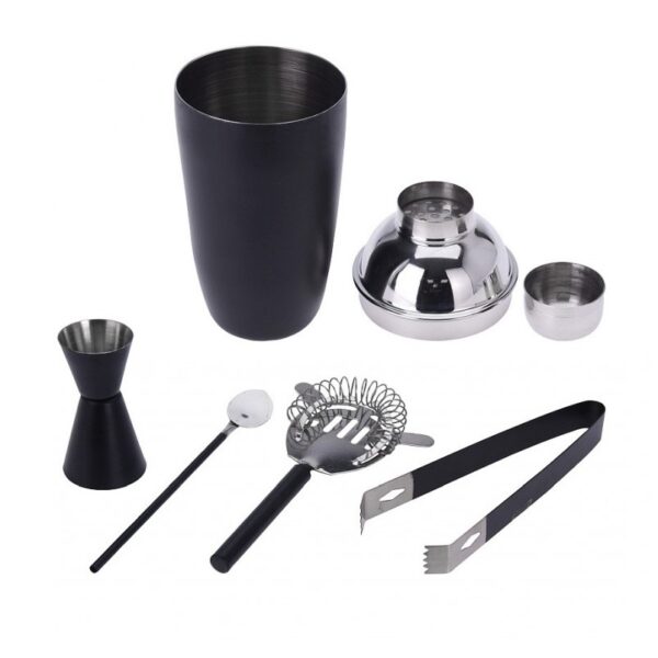 Cocktail Shaker Set 5 Pcs Matt Black - Image 2