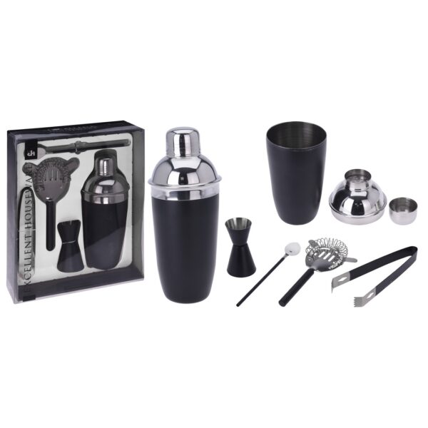 Cocktail Shaker Set 5 Pcs Matt Black - Image 4