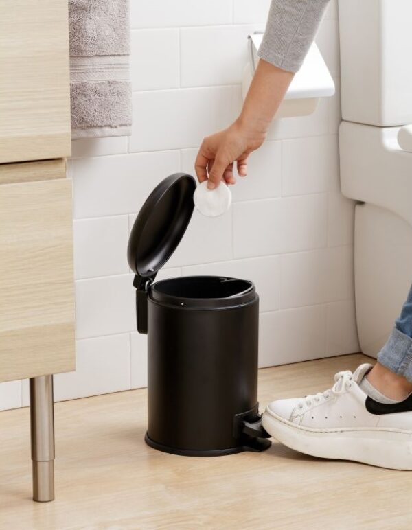 Nordic Pedal Bin 3 Lt Black - Image 2