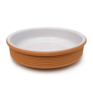 Wavy Low Dish 25×6.50cm Natural/White