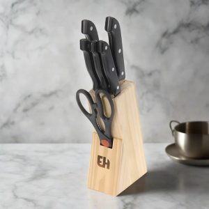 Knife Set In Wooden Block