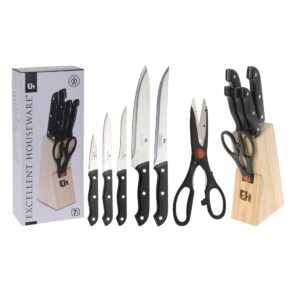 Knife Set In Wooden Block