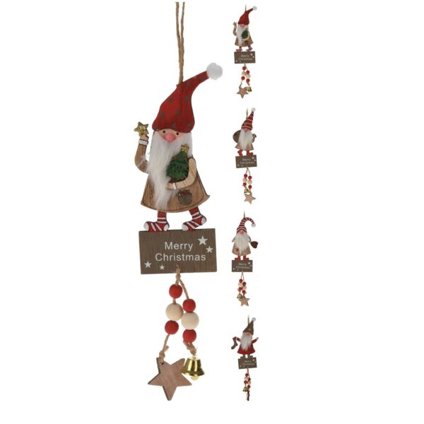 Xmas Santa Hanging Decor 34cm (4 Designs)