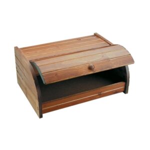 Bread Bin 41x30x17cm Dark Wood