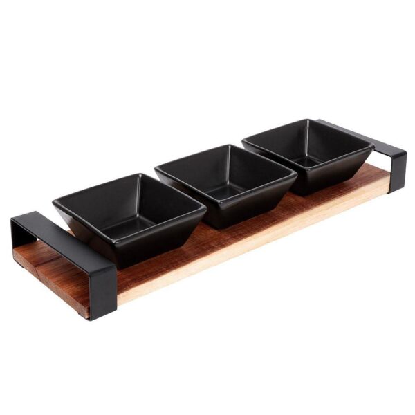 Serving Set on Bamboo Tray 4 Pcs - Image 7