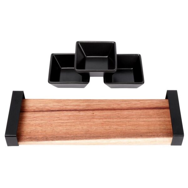 Serving Set on Bamboo Tray 4 Pcs - Image 8
