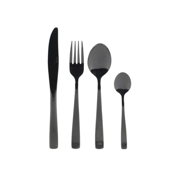 Salter 16 Pcs Regal Black Cutlery Set - Image 2