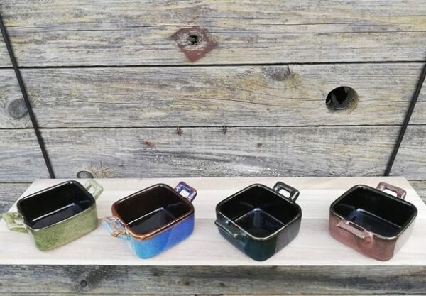 Oven Dish with Handles 10x10cm (4 Colours) - Image 2