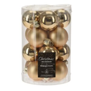 Xmas Baubles 35mm 16 Pcs Gold