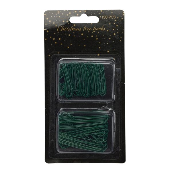 Xmas Tree Hooks 150pc Green