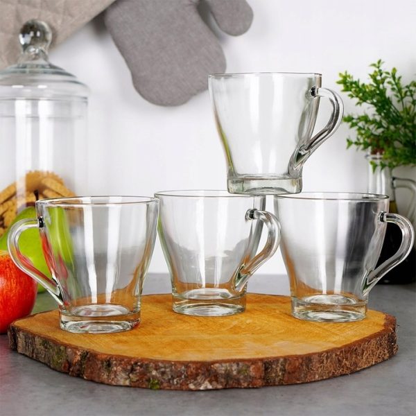 Glass Mug Set 4 Pcs 300ml