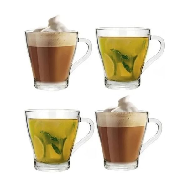 Glass Mug Set 4 Pcs 300ml - Image 3