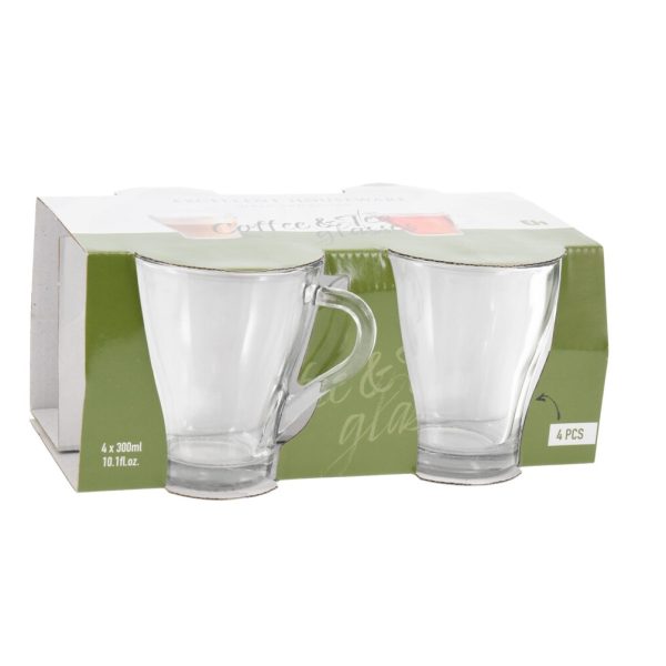 Glass Mug Set 4 Pcs 300ml - Image 5