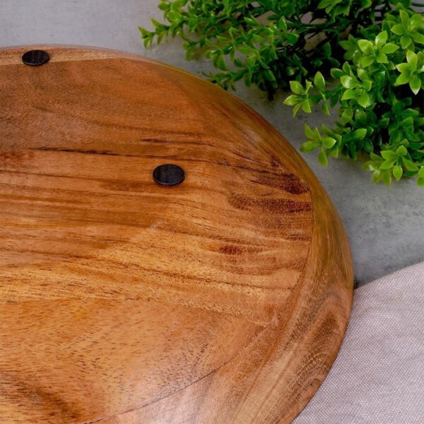 Acacia Wood Bowl 28x7cm - Image 4