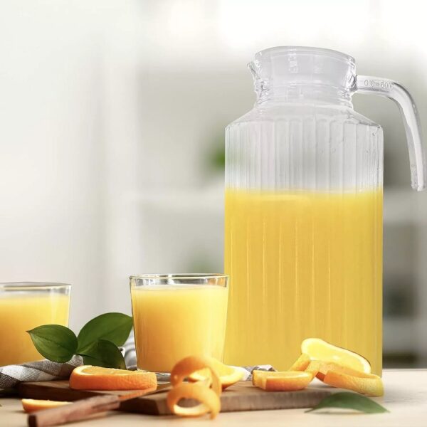 Quadro Glass Jug with White Lid 1.70Lt - Image 2