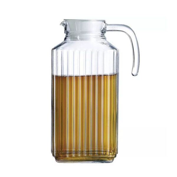 Quadro Glass Jug with White Lid 1.70Lt - Image 4