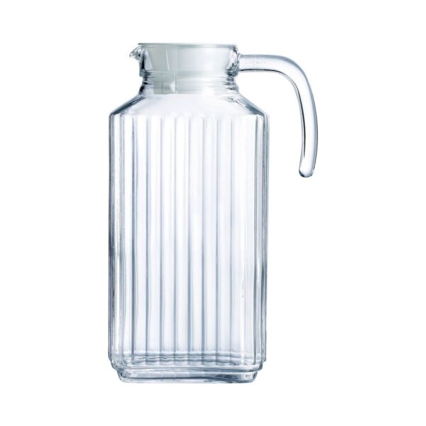 Quadro Glass Jug with White Lid 1.70Lt - Image 5