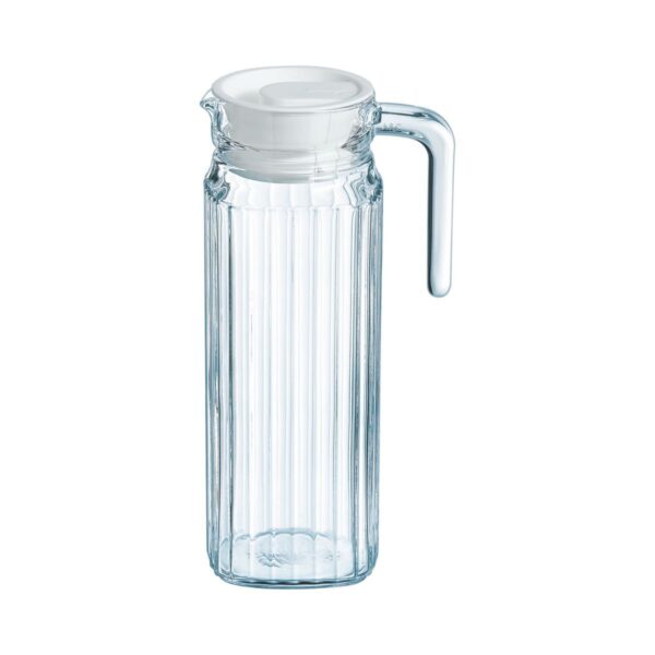 Quadro Glass Jug with White Lid 1.10Lt - Image 5