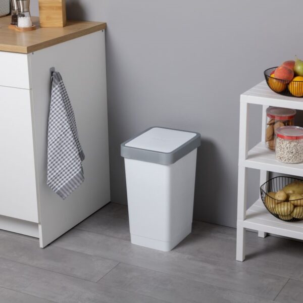 Smart Swing Dustbin 25 Lt White