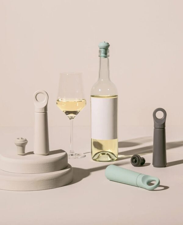 Loop Vacuum Wine Stoppers Coloured 4 Pcs - Image 2
