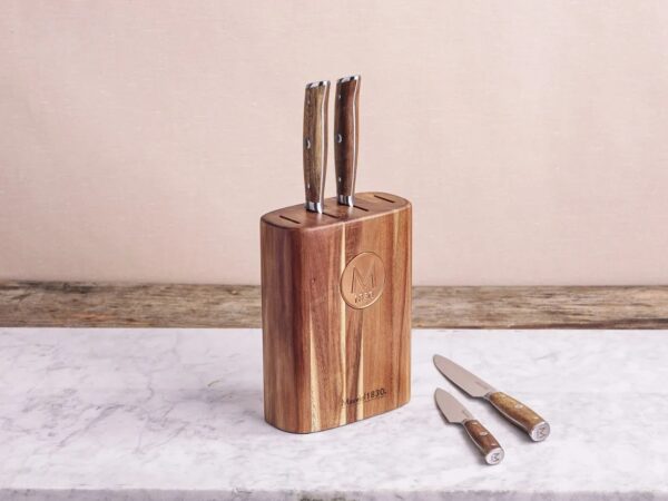 Mauviel Acacia Knife Block Copper - Image 2