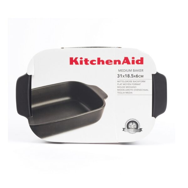 Kitchen Aid Baking Dish 31x18x6cm Matte Black - Image 3