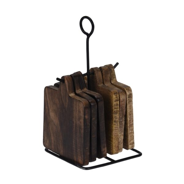 Wooden Coasters Set 6 Pcs - Image 3