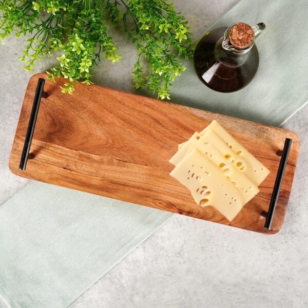 Wooden Serving Tray with Handles 40x15cm