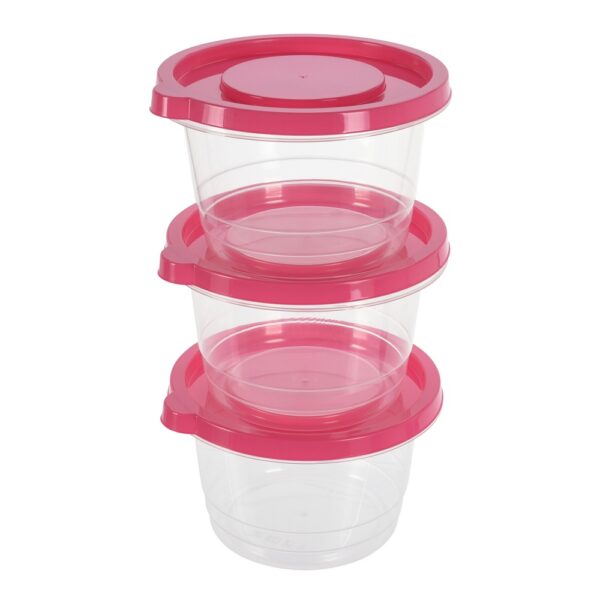Storage Round Boxes Set 3 Pcs 1230ml - Image 2