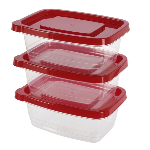 Storage Rect Boxes Set 3 Pcs 1130ml - Image 2