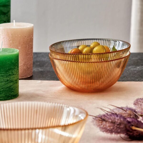 Amber Glass Bowl 15cm - Image 3