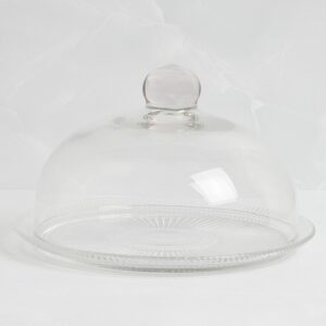 Glass Cake Plate with Dome 30x17cm