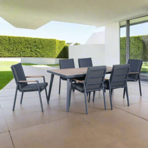 Arletter Dining Table 1700x945mm & 6 Chairs